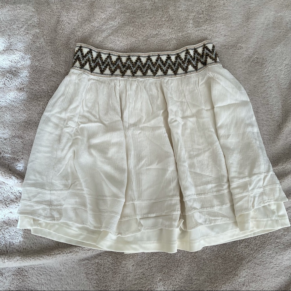 White boho skirt
